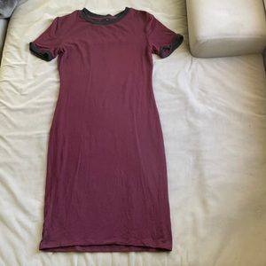 Forever 21 Bodycon T Shirt Dress Maroon Size Small